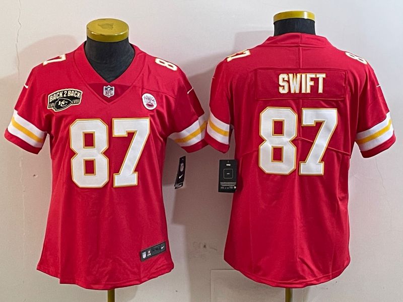 Youth Kansas City Chiefs #87 Swift Red 2025 Nike Vapor Limited NFL Jersey style 2